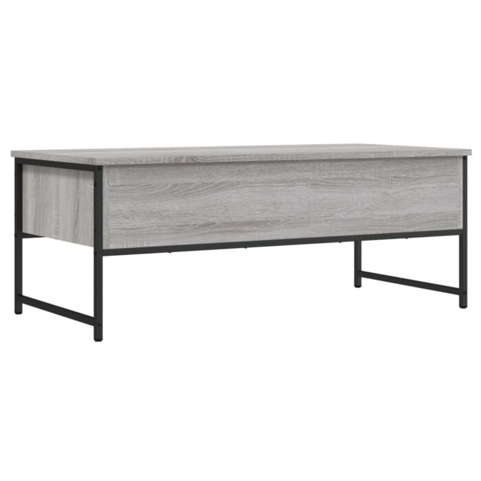 Table basse sonoma gris 101x49x39,5 cm bois d'ingénierie – Image 6