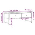 Table basse chêne marron 101x49x39,5 cm bois d'ingénierie – Image 9