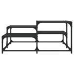 Table basse noir 87,5x87,5x40 cm bois d'ingénierie – Image 2