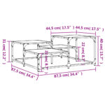 Table basse noir 87,5x87,5x40 cm bois d'ingénierie – Image 7