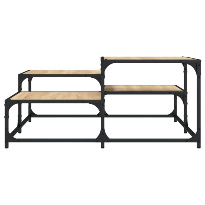 Table basse chêne sonoma 87,5x87,5x40 cm bois d'ingénierie – Image 2