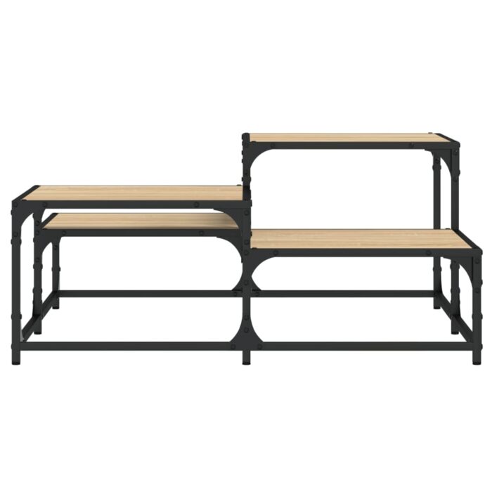 Table basse chêne sonoma 87,5x87,5x40 cm bois d'ingénierie – Image 3