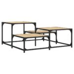 Table basse chêne sonoma 87,5x87,5x40 cm bois d'ingénierie – Image 4