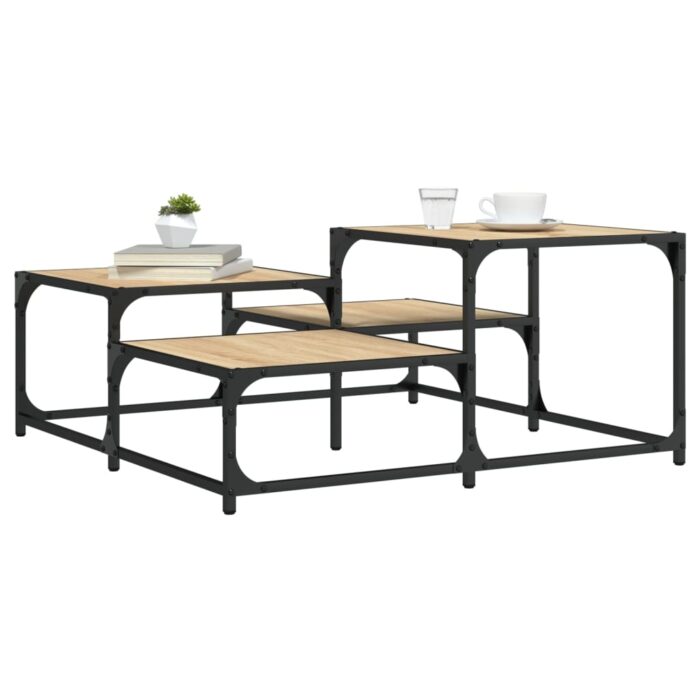 VXL8721012195257_m_en_hd_1.jpg Table basse chêne sonoma 87,5x87,5x40 cm bois d'ingénierie – Image 1