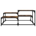 Table basse chêne fumé 87,5x87,5x40cm bois d'ingénierie – Image 2