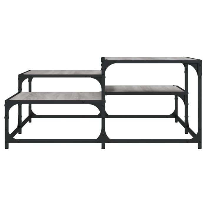 Table basse sonoma gris 87,5x87,5x40 cm bois d'ingénierie – Image 2