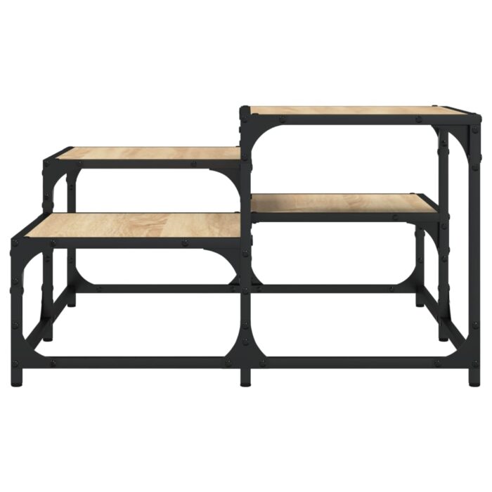 Table basse chêne sonoma 68x68x40 cm bois d'ingénierie – Image 2