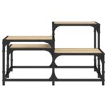 Table basse chêne sonoma 68x68x40 cm bois d'ingénierie – Image 3