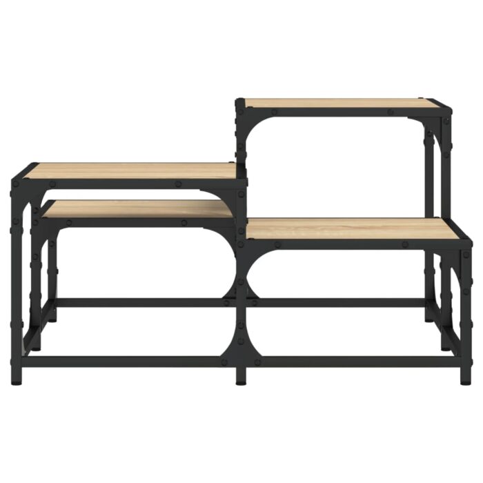 Table basse chêne sonoma 68x68x40 cm bois d'ingénierie – Image 3