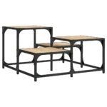 Table basse chêne sonoma 68x68x40 cm bois d'ingénierie – Image 4
