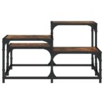 Table basse chêne fumé 68x68x40 cm bois d'ingénierie – Image 3