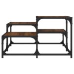 Table basse chêne marron 68x68x40 cm bois d'ingénierie – Image 2