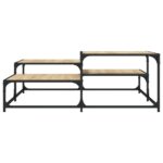 Table basse chêne sonoma 107x107x40 cm bois d'ingénierie – Image 2