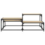 Table basse chêne sonoma 107x107x40 cm bois d'ingénierie – Image 3