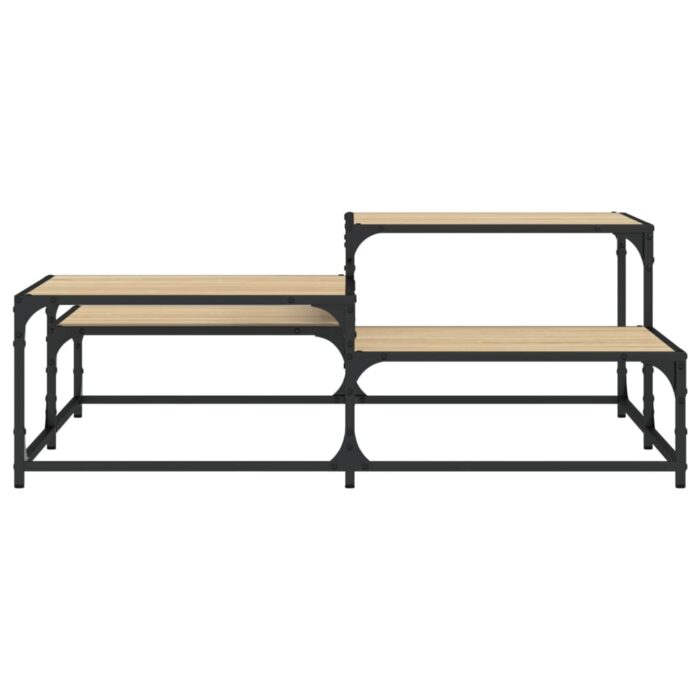 Table basse chêne sonoma 107x107x40 cm bois d'ingénierie – Image 3