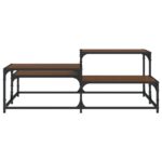 Table basse chêne marron 107x107x40 cm bois d'ingénierie – Image 3