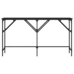 Table console noir 140x29x75 cm bois d'ingénierie – Image 2
