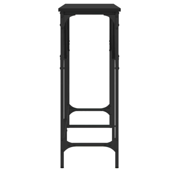 Table console noir 140x29x75 cm bois d'ingénierie – Image 3