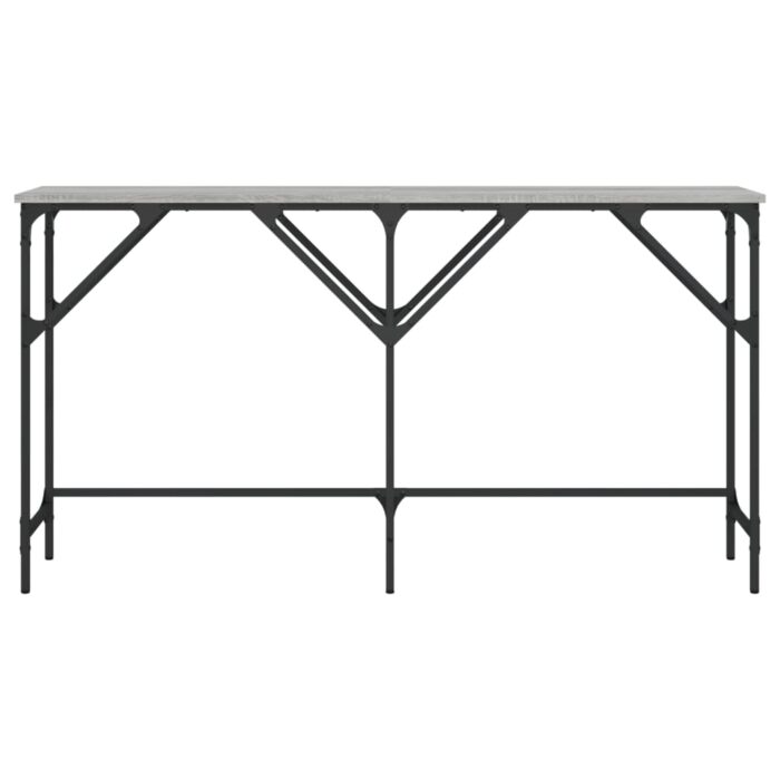 Table console sonoma gris 140x29x75 cm bois d'ingénierie – Image 2