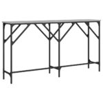 Table console sonoma gris 140x29x75 cm bois d'ingénierie – Image 4