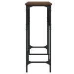 Table console chêne marron 140x29x75 cm bois d'ingénierie – Image 3