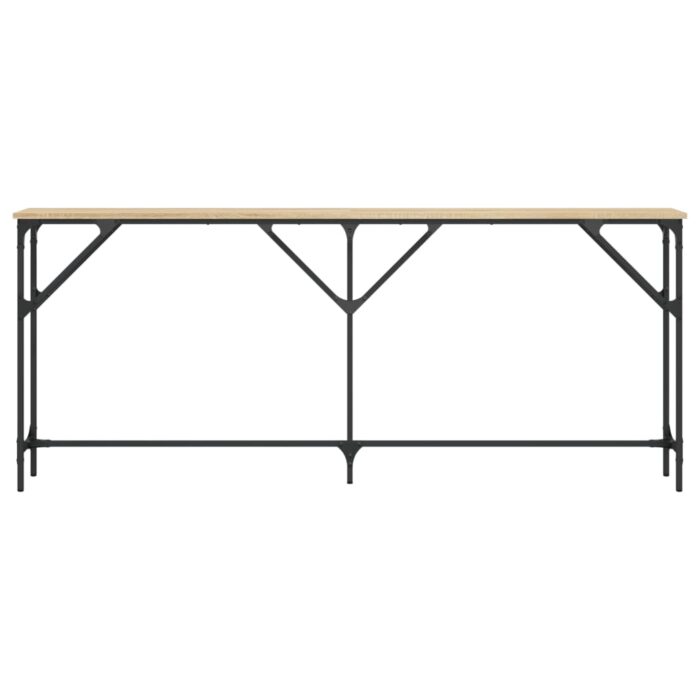 Table console chêne sonoma 180x23x75 cm bois d'ingénierie – Image 2