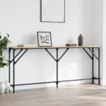 Table console chêne sonoma 180x23x75 cm bois d'ingénierie