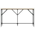Table console chêne sonoma 140x23x75 cm bois d'ingénierie – Image 2