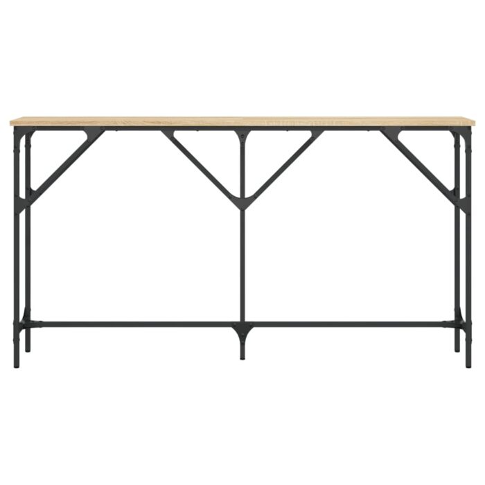Table console chêne sonoma 140x23x75 cm bois d'ingénierie – Image 2