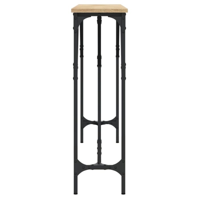 Table console chêne sonoma 140x23x75 cm bois d'ingénierie – Image 3