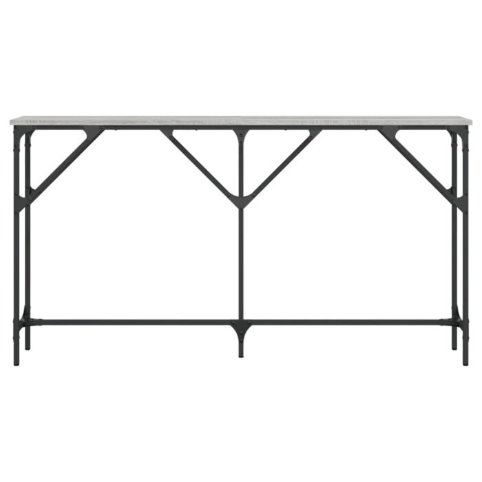 Table console sonoma gris 140x23x75 cm bois d'ingénierie – Image 2