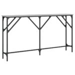 Table console sonoma gris 140x23x75 cm bois d'ingénierie – Image 4
