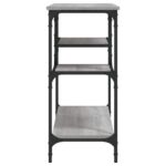 Table console avec étagères sonoma gris 100x35x75 cm – Image 3
