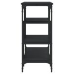 Table console avec étagères noir 100x35x75 cm – Image 3