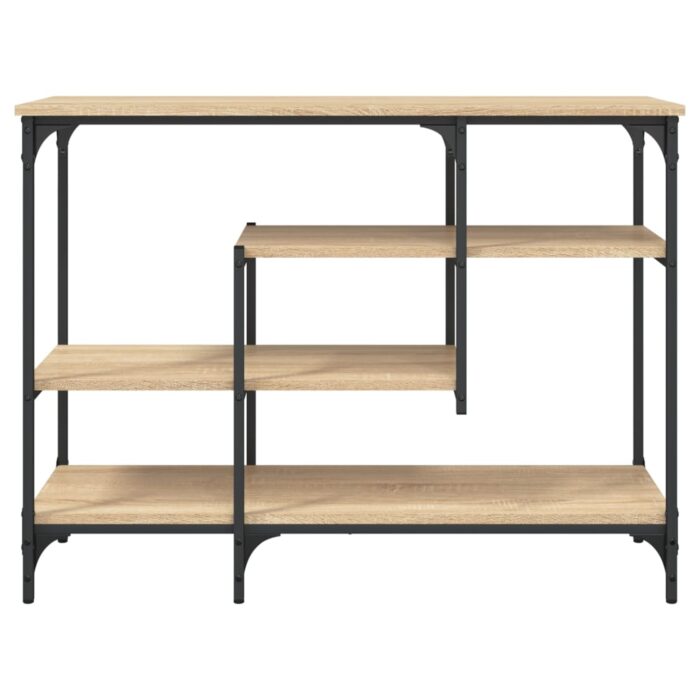 Table console avec étagères chêne sonoma 100x35x75 cm – Image 2
