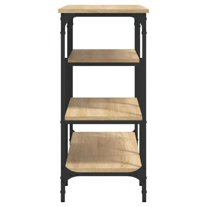 Table console avec étagères chêne sonoma 100x35x75 cm – Image 3