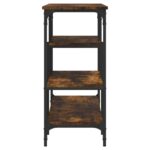 Table console avec étagères chêne fumé 100x35x75 cm – Image 3