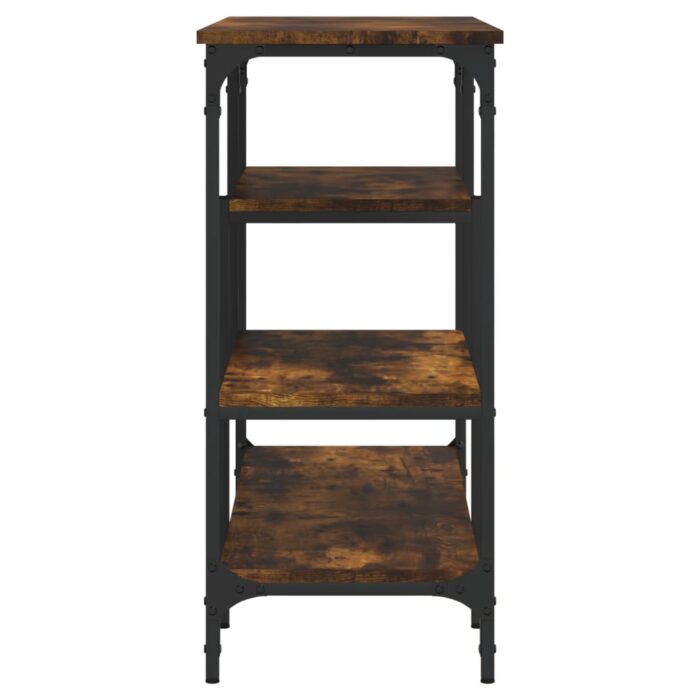 Table console avec étagères chêne fumé 100x35x75 cm – Image 3