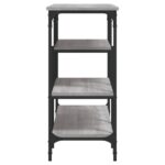 Table console avec étagères sonoma gris 100x35x75 cm – Image 3