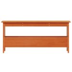 Banc d'entrée cire marron 100x28x45 cm bois de pin massif – Image 2