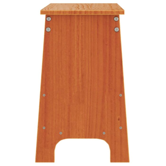 Banc d'entrée cire marron 100x28x45 cm bois de pin massif – Image 3