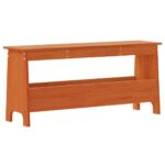Banc d'entrée cire marron 100x28x45 cm bois de pin massif – Image 4