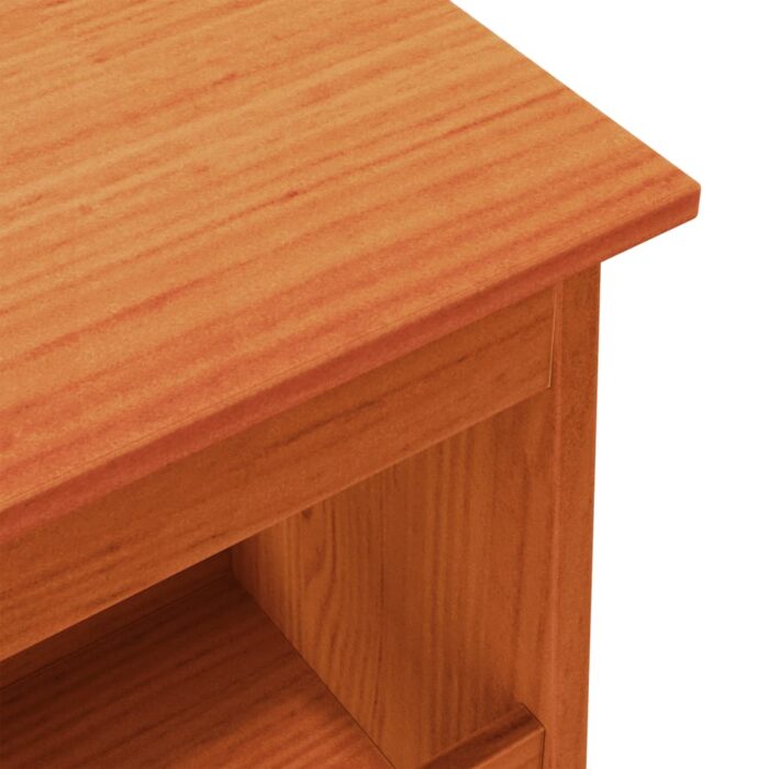 Banc d'entrée cire marron 60x28x45 cm bois de pin massif – Image 5