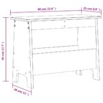 Banc d'entrée cire marron 60x28x45 cm bois de pin massif – Image 7