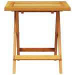 Chaise longue avec coussin et table bois d'acacia massif – Image 5