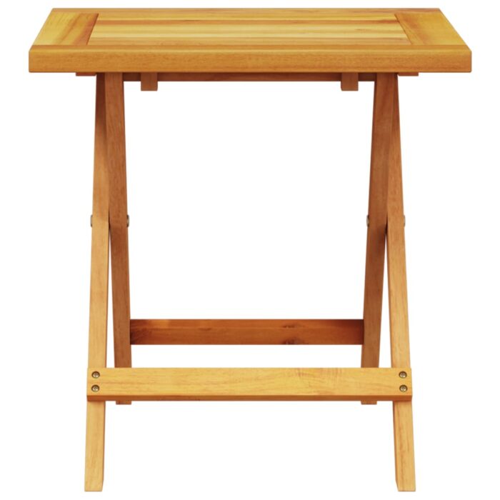 Chaise longue avec coussin et table bois d'acacia massif – Image 5