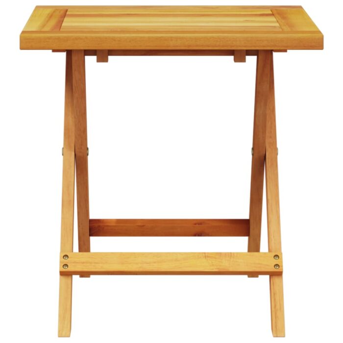 Chaises longues lot de 2 avec table bois massif d'acacia – Image 5