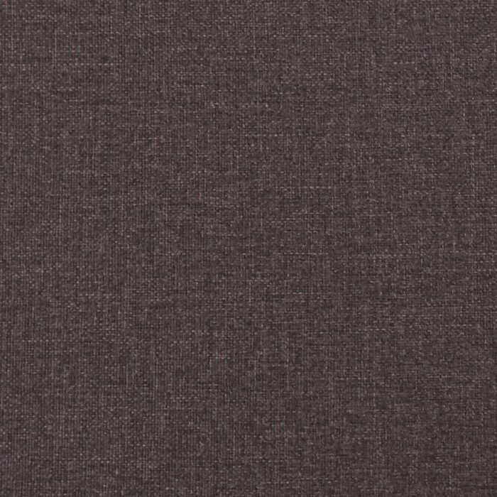 Banc avec dossier marron foncé 120x62x75,5 cm tissu – Image 5