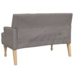 Banc avec coussins taupe 113x64,5x75,5 cm tissu – Image 3