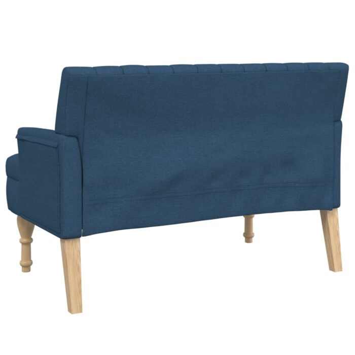 Banc avec coussins bleu 113x64,5x75,5 cm tissu – Image 3